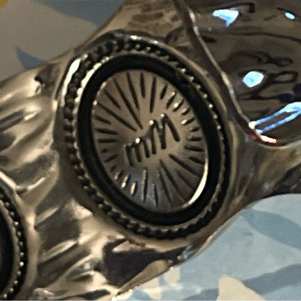 New Handmade Western Sterling Silver Signed Natural Turquoise Bangle Bracelet - Picture 5 of 12